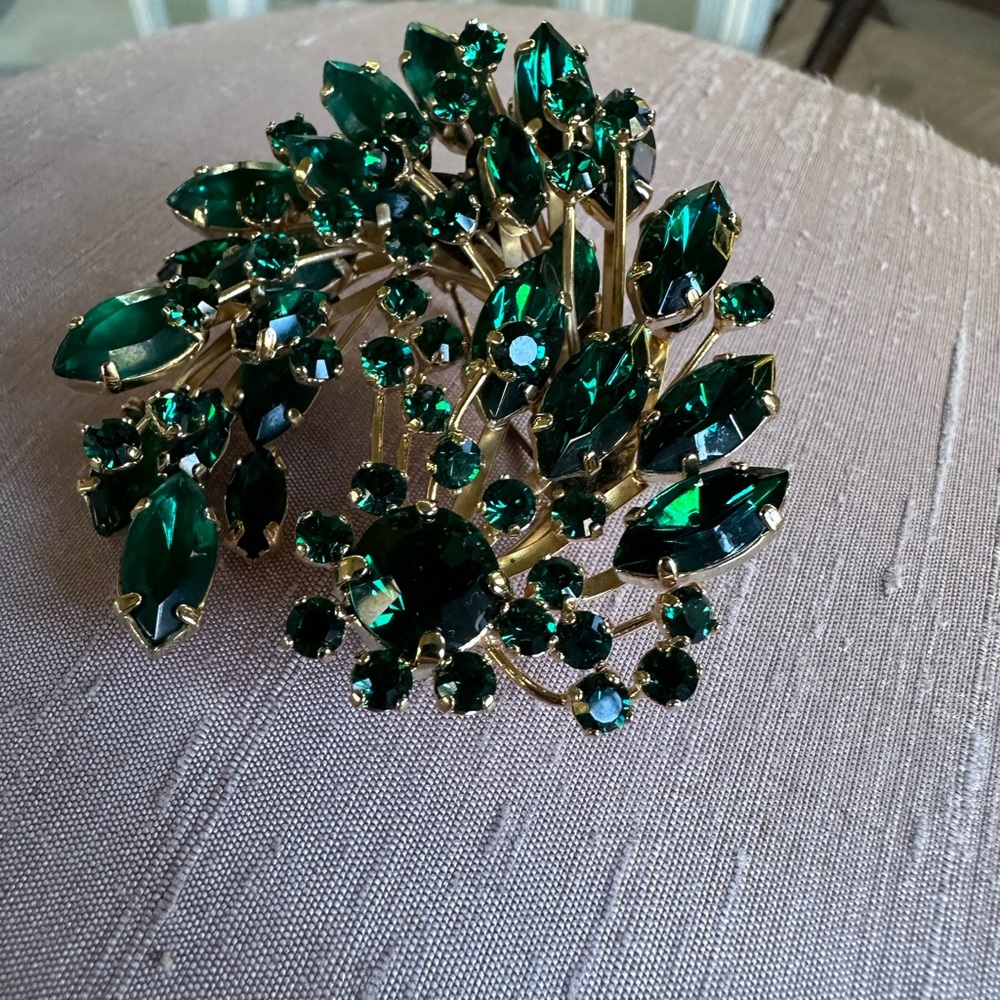 Dolce & Gabbana Green and Gold Brooch